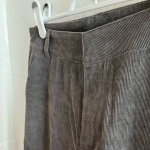 Grey corduroy loose fitted pants, size M